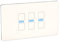 Lightwave LP23WHMK2 Smart Dimmer with Energy Monitoring, 3 Gang, White Metal - Works with Alexa, Google Assistant, HomeKit. iOS & Android Compatible