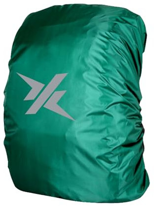 Uxney Rucksack Regenschutz mit reflektierendem Streifen für Bergsteigen, Reisen, Radfahren, Camping und Outdoor (Dunkelgrün, S)