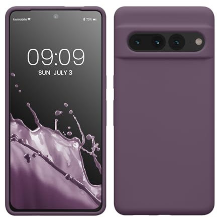 kwmobile Carcasa Compatible con Google Pixel 7 Pro Funda - Case TPU y Silicona antigolpes - Apto Carga inalámbrica - Iris pálido
