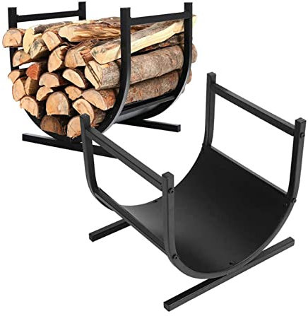 Brennholzhalter, Brennholzhalter aus Eisen, Brennholz-Lagerregal, Kaminholzhalter aus Schmiedeeisen, Organizer für Holzscheite, Holzregal für Picknick im Innenbereich, Brennholzregal für drinnen und