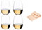 Dekomiro - Riedel Weißweinglas 0414/15 4er Set O Wine Tumbler Set mit Glasreinigungstuch