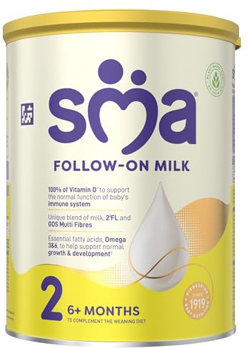 SMA 2 Follow On Baby Milk Powder Formula, 6-12 Months 800g (Pack of 4)