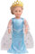 DUORUIMI Prinzessin Frozen Puppe Kleid lang blau mit Umhang für American Girl Puppe 45,7 cm mit Krone