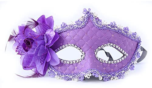 CGZWFERA-Hworks Lila Weihnachtsmaske Kunststoff Halbgesichtsabdeckung Halloween Cosplay Requisite