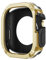 Quirxio Funda 2 en 1 para Apple Watch Series 8/7/SE/6/5/4 Ultra 41mm 45mm 40mm 44mm 49mm TPU PC Protector a prueba de golpes para iwatch(Gold,44mm)