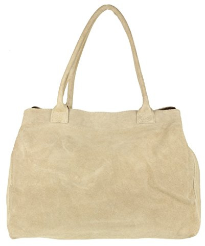 Girly Handbags Erweiterbare Umhängetasche aus italienischem Wildleder