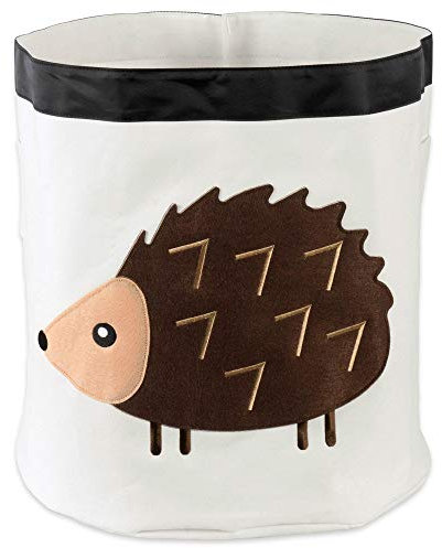 E-Living Store Collapsible Storage Bin Basket for Bedroom, Nursery, Playroom and More 17x18 Diameter - Hedgehog