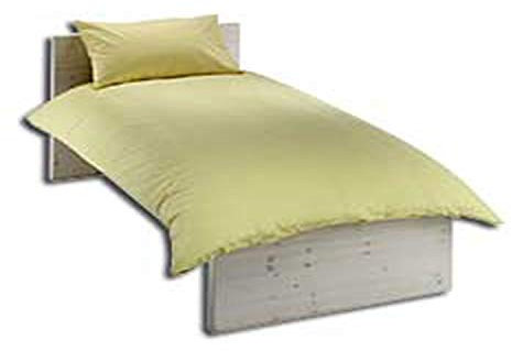 2 Piece Bedding Set Pillowcase+Duvet Cover for Baby Toddler to fit Cot/Cot Bed (120cm x 150cm, Yellow)