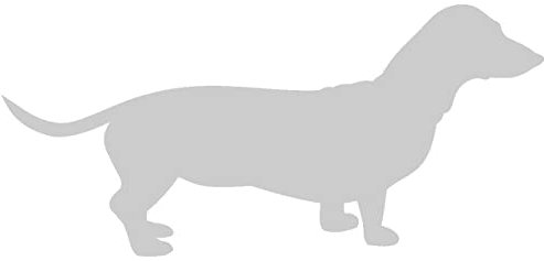 Samunshi® Dackel Hunde Aufkleber Autoaufkleber Sticker in 7 Größen und 25 Farben (10x4,6cm Silber)