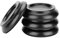 Dilwe Holz Klavier Fuß Pads, 4 Stücke Runde Klavier Fuß Pads Set aufrecht Klavier Caster Cups Zubehör(Schwarz), Spielzubehör