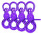 Ganzoo Scherenkarabiner-Haken mit Drehgelenk L: 60 mm, Schnappkarabiner für Hunde-Leine, 4 Stück, Wirbelkarabiner, Triggerhead für Paracord 550 Hundehalsband, legierter Stahl, Drehkopf, Farbe: Violett