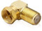 conecto 90-Grad-Winkeladapter F-Stecker auf F-Buchse, Adapter zum Abwinkeln eines F-Anschlusses vergoldet
