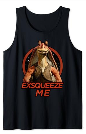 Star Wars Jar Jar Binks Exsqueeze Me Portrait Tank Top