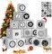 Adventskalender zum Befüllen Boxen, 24 Adventskalender Geschenkbox, mit Zahlenaufklebern, für Weihnachtlichen 2024 zum Basteln und Befüllen, Weihnachts-Geschenkschachtel zum DIY, Silber