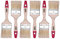 HARDY WORKING TOOLS Flachpinsel-Set 6-teilig, 6 Stück – 60 mm Breite, Malerpinsel Set mit Holzgriff, Lackpinsel Serie *36*, 6PCS, Pinselset A0200-360625