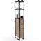 IDMarket - Meuble WC 3 portes DETROIT design industriel avec étagères