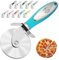 Zulay Kitchen Large Pizza Cutter Wheel - Premium Stainless Steel Pizza Slicer - Easy to Clean & Cut Pizza Wheel - Super Sharp, Non-Slip Handle & Dishwasher Friendly - Teal