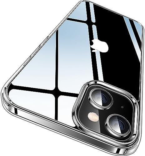 CASEKOO Crystal Clear für iPhone 13 Hülle, iPhone 14 Hülle, [Nie Vergilbung] [Unzerstörbarer Militärschutz] Stoßfeste Kratzfeste Schutzhülle Dünne Handyhülle Transparent Case - Durchsichtig