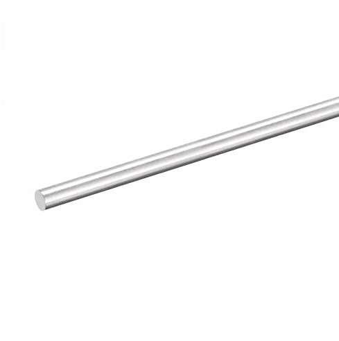 sourcing map Aluminium Fest Rund Stange 5mm Durchmesser 300mm Länge Drehbank Lager für DIY Handwerk Pack von 1stk.