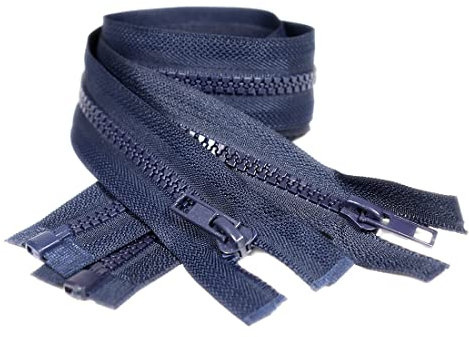 2 Stück, 8 Größen, eingespritzter Reißverschluss 5#, für Jacken, Nähen, Mantel, Weiß, Schwarz, 20 Farben, teilbarer Kunststoff-Reißverschluss (1320, 90 cm)