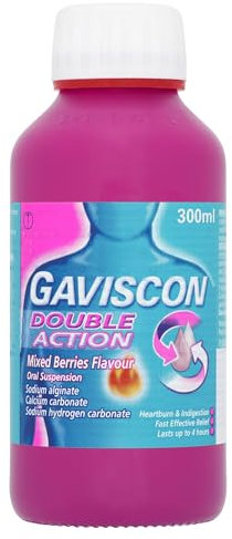 Gaviscon Double Action Liquid Heartburn Indigestion Mixed Berry 300ml