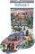 Awesocrafts Kreuzstich Stickpackungen Vorgedruckt Glückliche Zeit mit Weihnachtsstrümpfen Bilder Vorlagen Sticken Set Vorgedruckt 14CT 2 Stränge