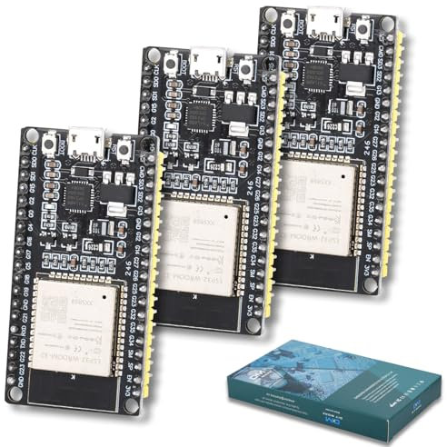 diymore 3PCS for ESP32 NodeMCU Module,for ESP32 Dev Kit C Wifi Bluetooth Development Board 2,4 GHz Dual Core with CP2102 Chip (38Pin)