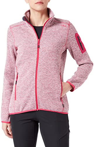 CMP Damen Strick Fleece Jacke, Fucsia-Bianco, 38