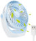 TANNESS USB Desk Fan – Small Fan with 3 Speeds, Silent & Powerful Airflow, Portable Mini Desk Cooling Device, 360° Rotation USB Powered for Home, Office, Travel – Sky Blue