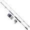 Shakespeare Salt Pier Pounder Kombi-Set, Angelrute und Rolle, Combo, Spinn-Kombination, Hartschalenkoffer, Köder und Endgerät, Meeresinshore-/Nearshore-Angeln, Unisex, Blau & Weiß, 3 m, 112–225 g