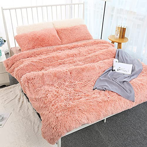 Yinghesheng Felldecke Kuscheldecke Decke Bett - Comfort Luxuriöse Kunstfell -Super Warme Decke - Überwurfdecke – Flauschige Kuscheldecke – weiche Decke für Couch und Bett,Beige pink,200X230cm
