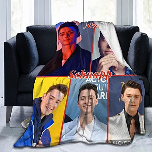 LOUJIN Decke Noah Boy Schnapp superweiches Flanell-Fleece, leichte Überwurfdecke, Klimaanlagendecke, Couch, Sofa, Schlafzimmer, für Kinder, Erwachsene, 125 cm x 100 cm