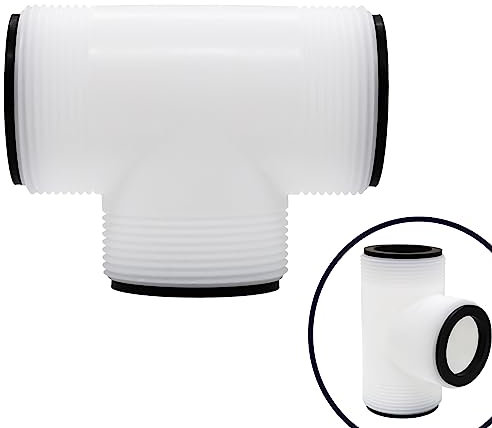 Répartiteur de tuyau de piscine en T de rechange pour piscine Intex Coleman 3,8 cm + anneaux de 3 L - Adaptateur de tuyau de piscine hors sol