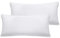 Super Mundo - 2 Fundas de Almohada con Cremallera, 100% Poliester, Transpirable Suave, Blanco Rayas (Almohada 90 cm)