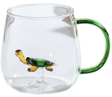 Taza con diseño de animales, cactus, ardilla, tortuga, estrella de mar, flamenco, rosa, delfín, ballena, pato, cangrejo