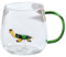 fiskenet Tazza in Vetro con Animali, Cactus, Scoiattolo, Tartaruga, Stella Marina, Fenicottero, Rosa, Delfino, Balena, Anatra, Granchio - Capacità 400 ml