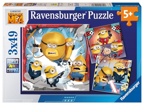 Ravensburger Kinderpuzzle 12001061 - Noch Immer unverbesserlich - 3x49 Teile Despicable Me 4 Puzzle für Kinder ab 5 Jahren