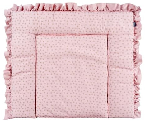 Alvi Wickelauflage wattiert Curly Volant Kreise rosa ca. 70x85 cm | 330230762