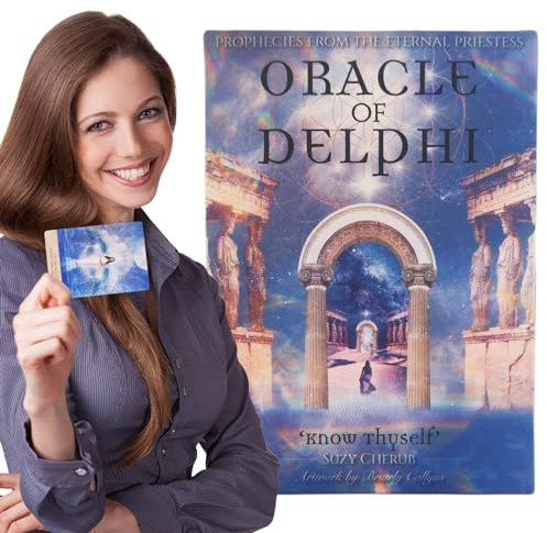 Tarotkarten Orakel Von Delphi Tarot-Karten Mit 44 Karten Orakel Von Delphi Tarot-Orakel-Karten Vollständige Englische Version, Mysteriöses Weissagungskartenset Psychologisches Orakeldeck, Kartenspiel