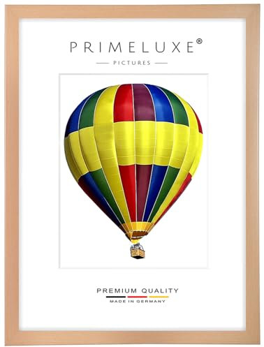 PrimeLuxe Cadre photo en bois 60 x 85 cm (Dimension de l'image) en Hêtre Nature | Couleur et taille sélectionnables | pour affiches | Puzzle | collage de photos