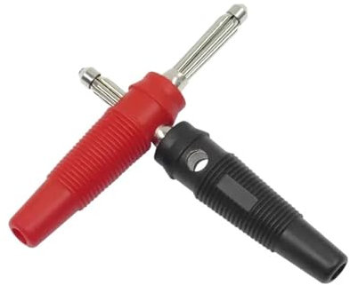 10PCS 4mm Banana Plug (Plug + Socket Connector) Binding Post Lantern Plug Male Female Pair Terminal Breadboard Socket (Color : Red 10Pcs)