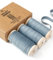Vitalizart Staubig Blau Samtband Set 0,95 cm x 13,7 m mit Hölzernen Spule, Stoffband 3 Rollen*4,57 m für Weihnachten Kranz Dekoration Handgemachte Handwerk Ornamente & Geschenkverpackungen