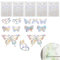 HJIAMA 5 Blatt 60 Stück Fenster Sticker, Schmetterlingsform Vogelschutz Aufkleber für Fenster, Prisma Fensteraufkleber Prismenreflexion, Fensterbilder zur Dekoration, Schutz von Fenstern Glastüren