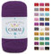 CAMAL Fettuccia per Borse a Uncinetto, 400g x 120m Filato Grosso per Borse Uncinetto Elastico Filo Grosso Fettuccia per Borse, Artigianato, Decorazioni Casa (Viola intenso)