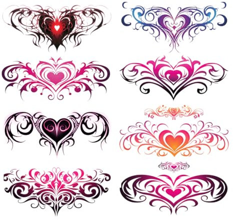 BIRLOZA 8 Feuilles Tatouages Temporaires ImperméAble Amusant Faux Tatouage Cover Scar Tatouage Ephemere Autocollant Ventre Pour Femme Homme Enfant