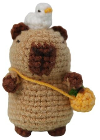 Qsvbeeqj Häkel-Schlüsselanhänger-Set für Anfänger, mit Video-Tutorial, Anleitung (evtl. nicht in deutscher Sprache), Tierhandwerk, Häkelset mit Strickzubehör