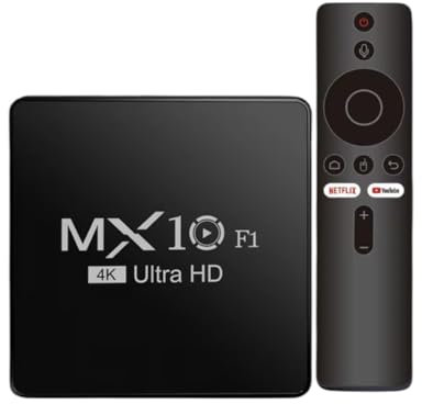 MX10 F1 Android TV Box, 4K Ultra HD, Smart Digital Media Player with DLNA, Airplay, Miracast Support