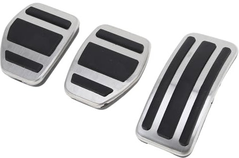 A ABSOPRO 1 Ensemble De Repose-Pieds Manuel Couvre-Pédales Repose-Pieds Patins De Pédales De Repos Pour Peugeot 208 2013-2018 En Acier Inoxydable Tonalité Argentée