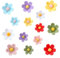 Hpmjz 14 Stück 3D Blumen Süß Kühlschrankmagnete Bunt Stark Dekoration lustige Groß Magnete für kühlschrank Magnettafel Whiteboard Pinnwand Tafel Büro