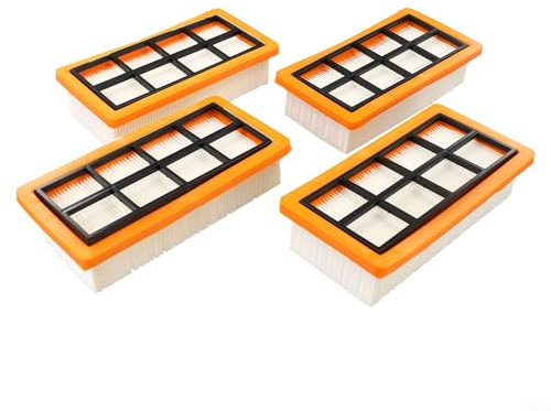 Filter für Kärcher AD2 AD3 AD4 Premium Kamin-Staubsauger, große Filterfläche, 4 Stück Ersatz